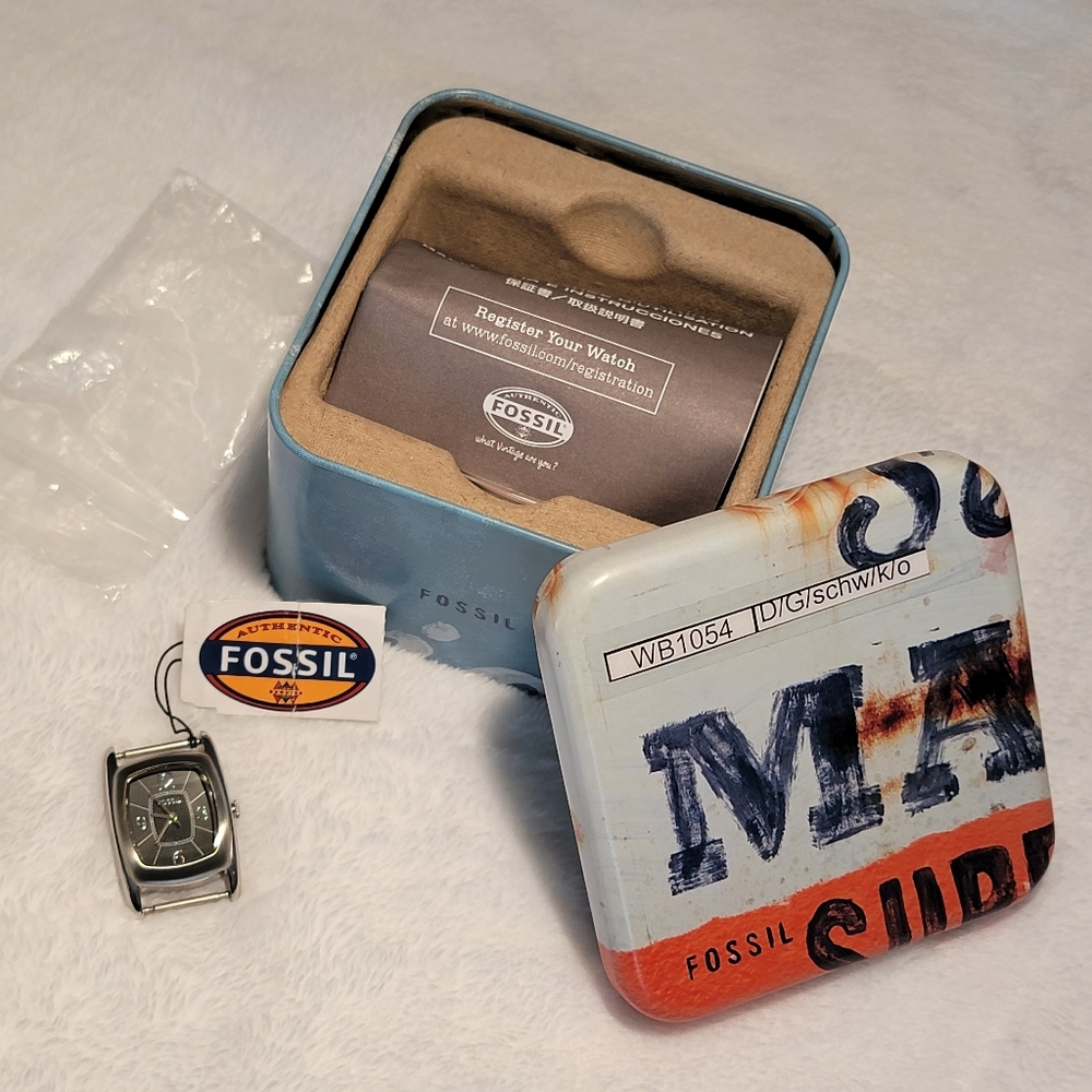 FOSSIL ⌚ NEW Ladie's WB1054 Stainless Steel 5 ATM Black Watch Face ONLY